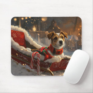 Jack Russell Dog Christmas Festive Mouse Mat