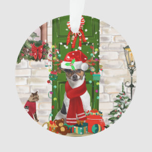 Jack Russell Dog Christmas Ornament