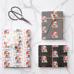 Jack Russell Dog Christmas Wrapping Paper Sheets