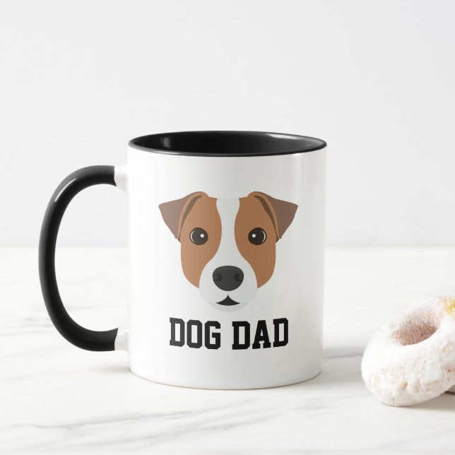 Jack Russell Dog Dad Mug (With Donut)