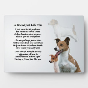 Jack Russell Dog Friend Poem Plaque