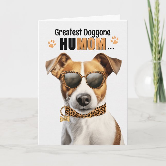 Jack Russell Dog Greatest HuMOM Mother's Day Holiday Card (Front)