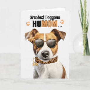 Jack Russell Dog Greatest HuMOM Mother's Day Holiday Card