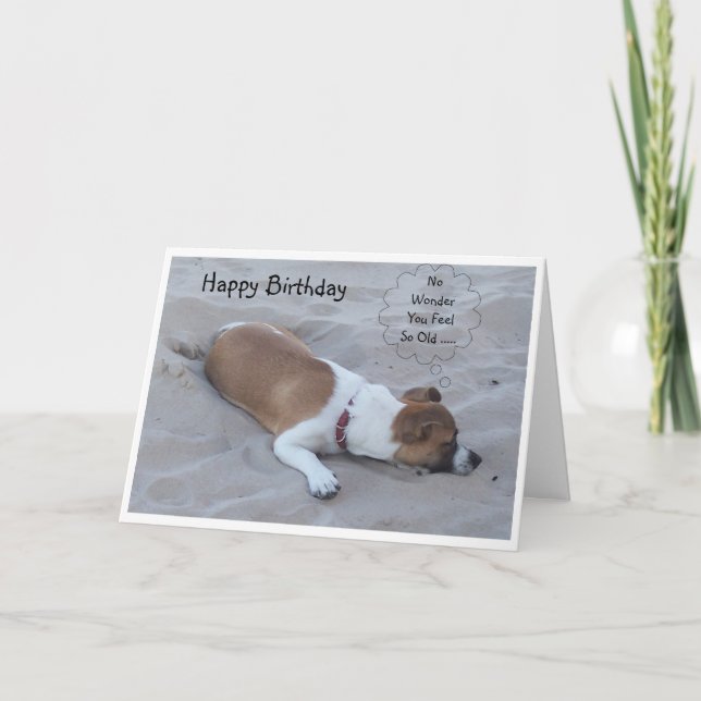 Jack Russell Dog Humourous Birthday Card (Front)