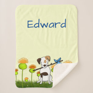 Jack Russell Dog Lover Sherpa Blanket
