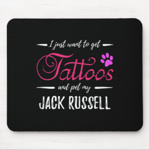 Jack Russell Dog Lover Tattoo Funny Dog Mum Gift I Mouse Mat
