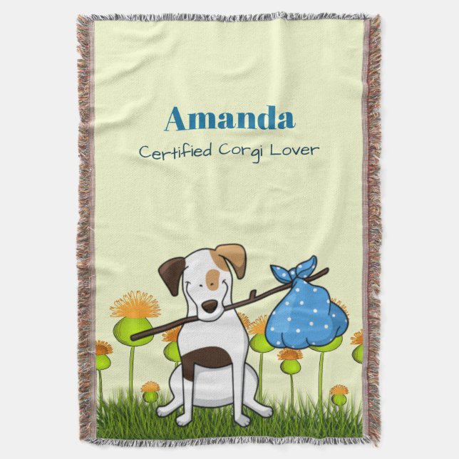 Jack Russell Dog Lover Throw Blanket (Front Vertical)