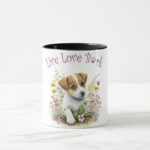 Jack Russell Dog Mum Floral Mug