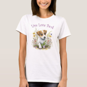 Jack Russell Dog Mum Floral T-Shirt