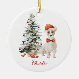 Jack Russell Dog Personalised Christmas Ornament