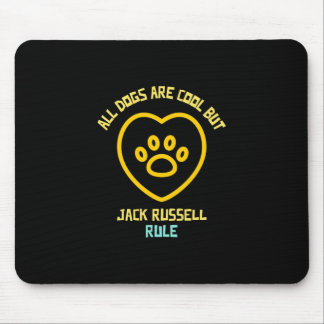 Jack russell dogs rule cute dog animal pet mouse mat
