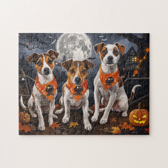 Jack Russell Halloween Spooky Jigsaw Puzzle (Horizontal)