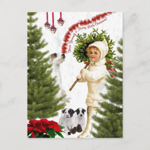 Jack Russell Have Yourself a Merry Christmas Holiday Postcard