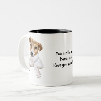 Jack Russell, I love you, Two-Tone Coffee Mug