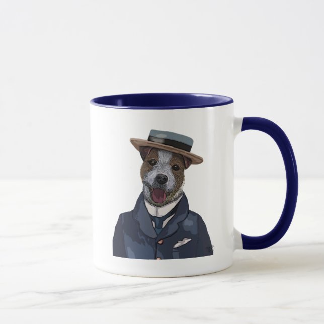Jack Russell in Boater 2 Mug (Right)