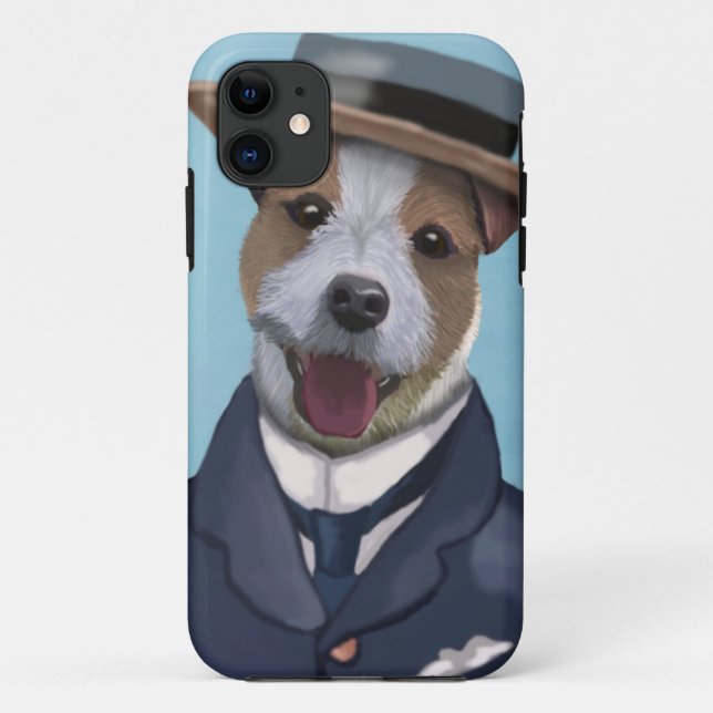Jack Russell in Boater Case-Mate iPhone Case (Back)