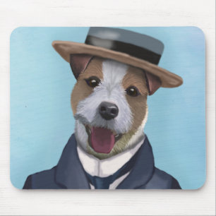Jack Russell in Boater Mouse Mat