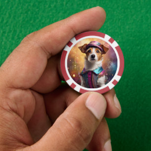 Jack Russell in Vibrant Costume Poker Chips