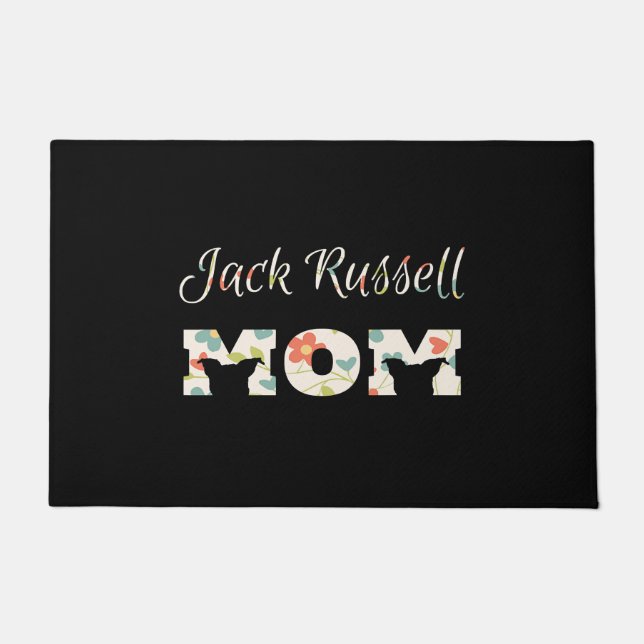 jack russell mum long sleeve   women  doormat (Front)