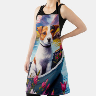 Jack Russell on a Paddle: A Scenic Adventure Apron