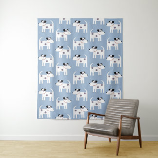 Jack Russell Parson Terrier Dog Pattern Tapestry