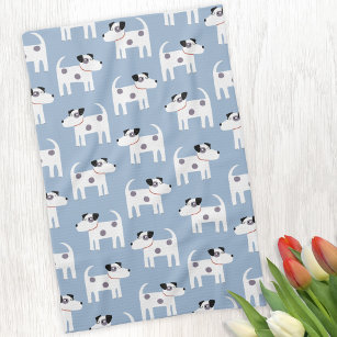Jack Russell Parson Terrier Dog Pattern Tea Towel