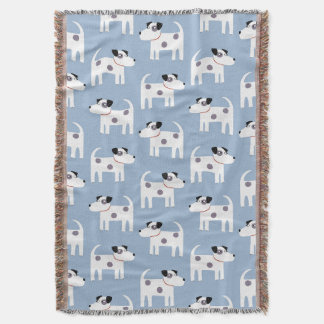 Jack Russell Parson Terrier Dog Pattern Throw Blanket