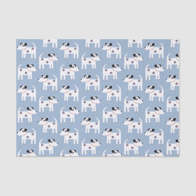 Jack Russell Parson Terrier Dog Pattern Tissue Paper (Front)