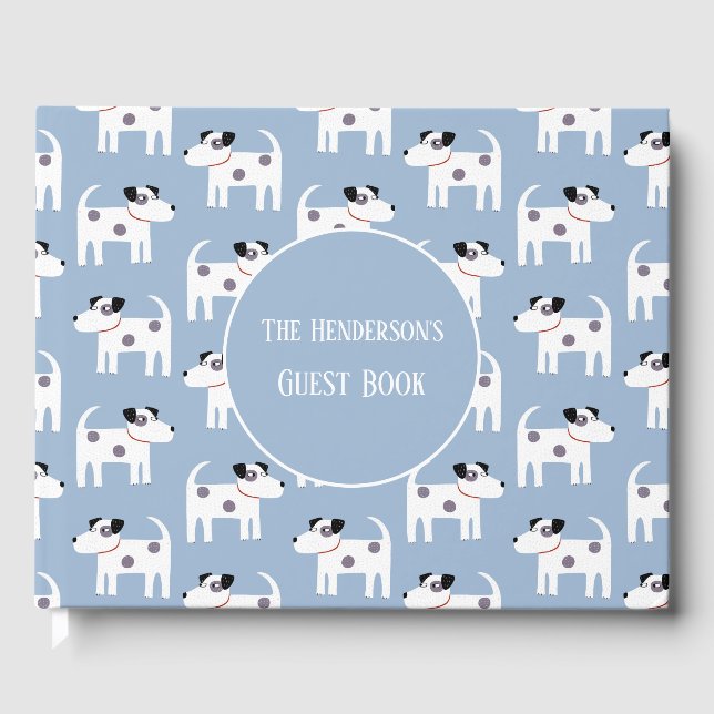 Jack Russell Parson Terrier Dog Personalised Guest Book (Front)