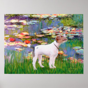 Jack Russell (Parsons Terrier)  - Lilies 2 Poster