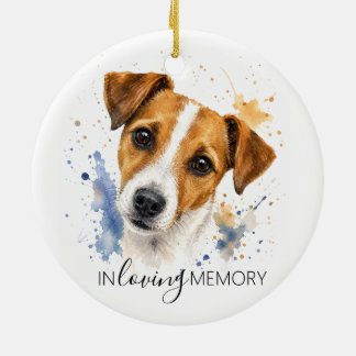 Jack Russell pet dog memorial hristmas Ceramic Tree Decoration
