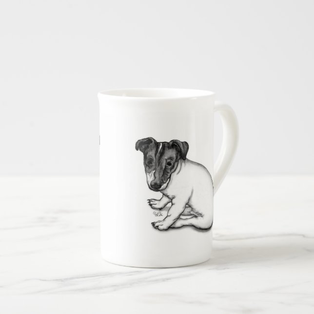 Jack Russell Puppy 10 weeks old Bone China Mug (Front Right)