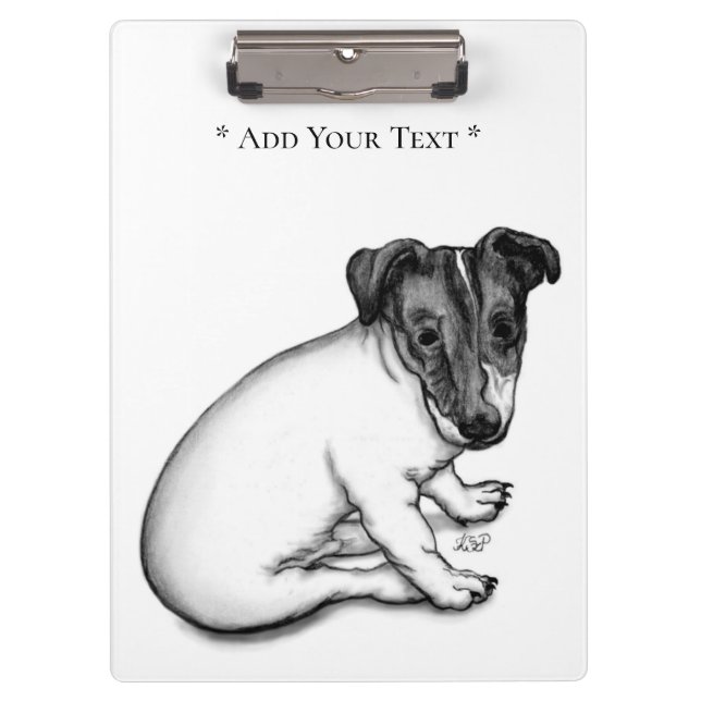 Jack Russell Puppy 10 weeks old Clipboard (Front)