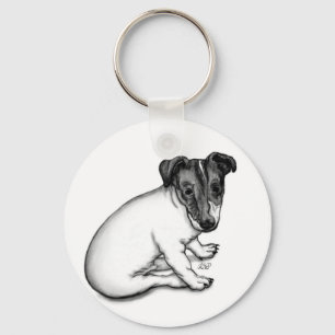 Jack Russell puppy 10 weeks old Key Ring