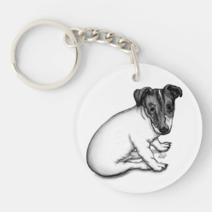 Jack Russell puppy 10 weeks old Key Ring