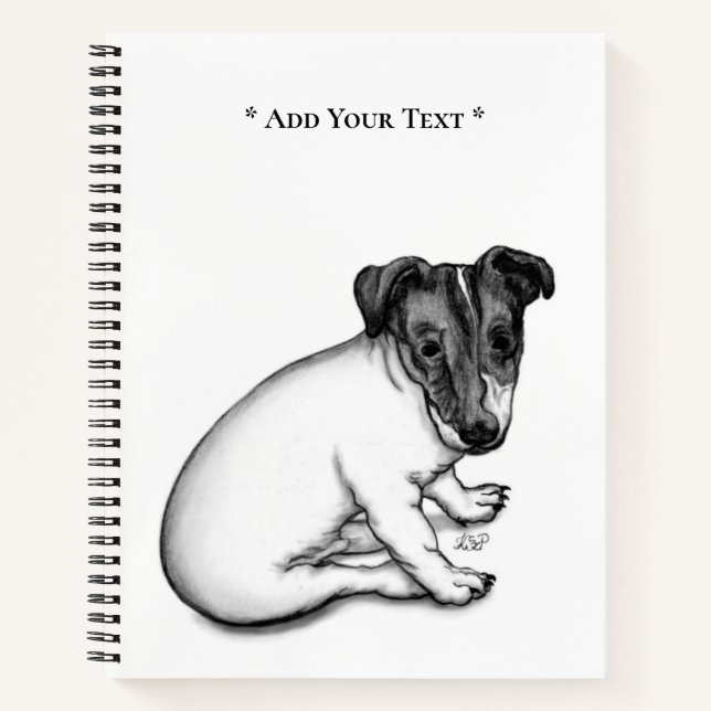 Jack Russell Puppy 10 weeks old Notebook (Front)
