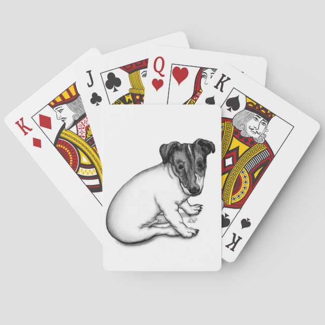 Jack Russell Puppy 10 weeks old Playing Cards (Back)