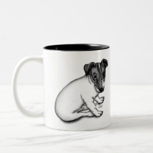 Jack Russell Puppy 10 weeks old Two-Tone Coffee Mug