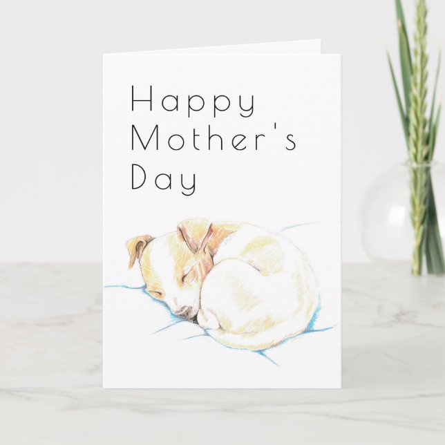 Jack Russell Puppy Deco Mothers Day Card (Front)