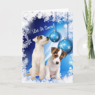 Jack Russell Puppy Let It Snow - Customise It! #2 Holiday Card