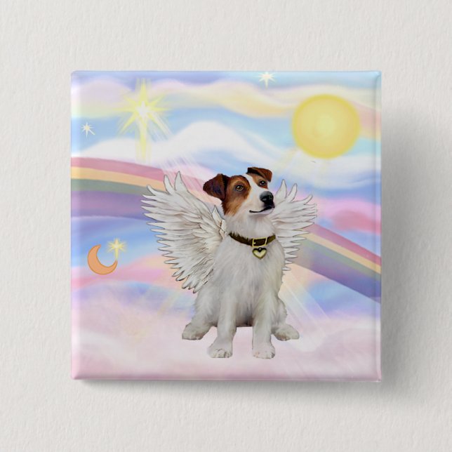 Jack Russell Terrier 15 Cm Square Badge (Front)