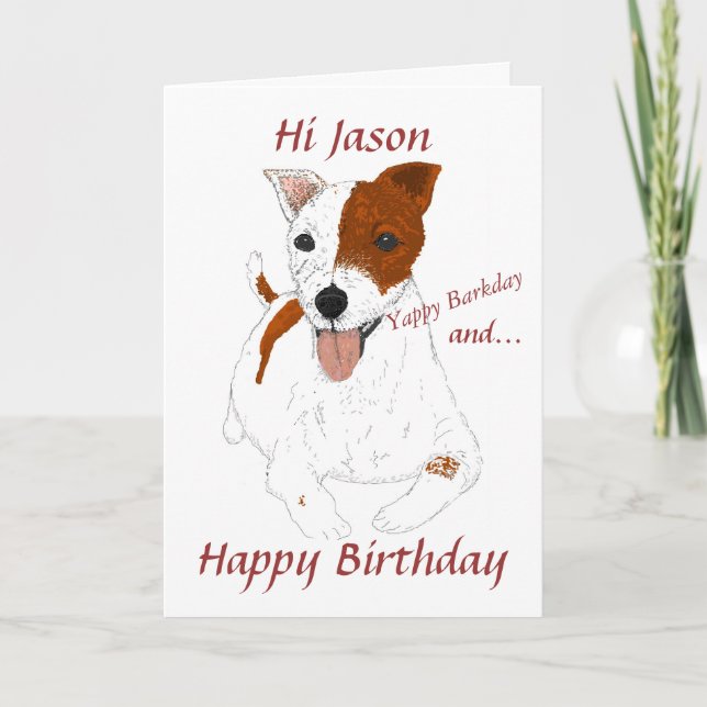 Jack Russell Terrier add name front Card (Front)