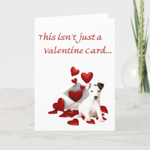 Jack Russell Terrier Be My Valentine Holiday Card
