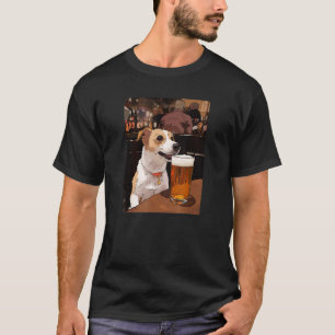 Jack Russell Terrier Beer Funny Dog Drinking T-Shirt