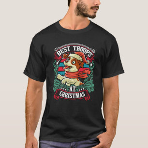 Jack Russell Terrier Best Troops Christmas Dog San T-Shirt