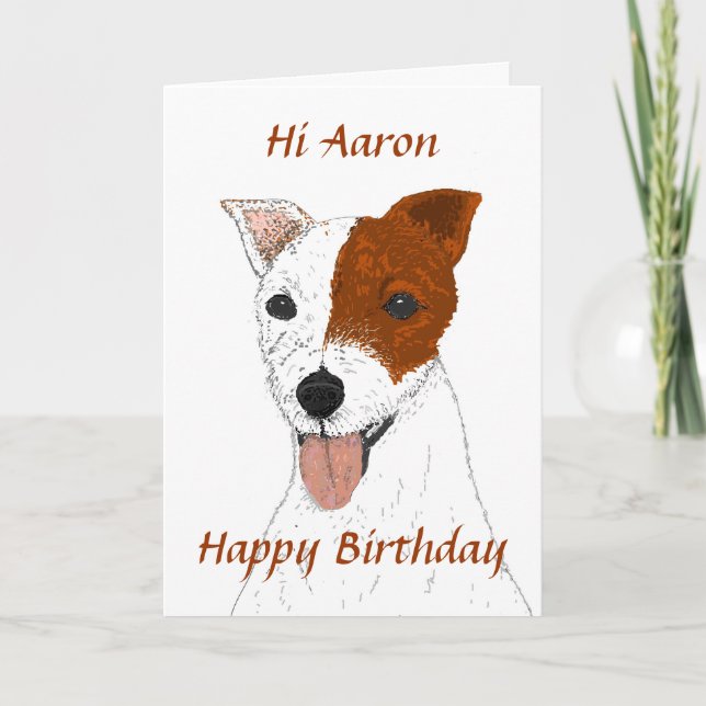 Jack Russell Terrier Birthday Card (Front)