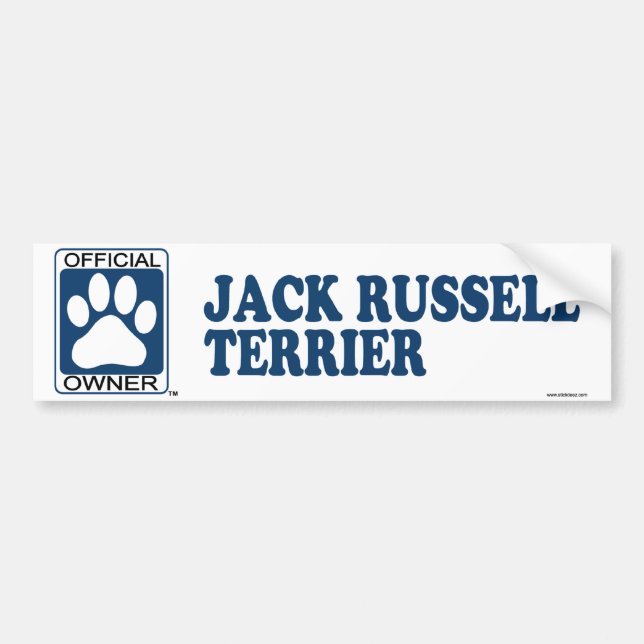 Jack Russell Terrier Blue Bumper Sticker (Front)
