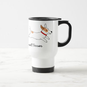 Jack Russell Terrier Cartoon Dog with Custom Text Travel Mug