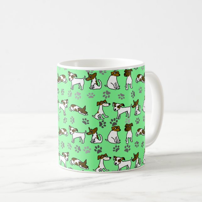 Jack Russell Terrier Cartoon Mug (Front Right)