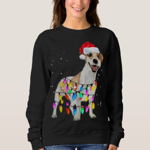 Jack Russell Terrier Christmas Dog Lights Cute Gif Sweatshirt